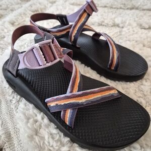Chaco Black Sandals with Multicolor Straps